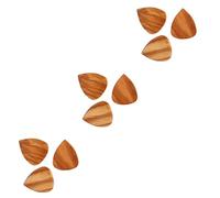 HEMOTON 9pcs Olive Wood Ukulele Picks Wooden Guitar Plectrum for Acoustic and Electric Guitars Lightweight Music Accessories for Musicians