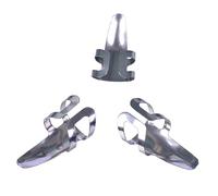 HEMOTON 9pcs Silver Stainless Steel Forefinger Single Picks for Guitar Bass Banjo Comfortable Ergonomic Fit