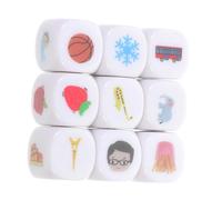 HEMOTON 9pcs Storytelling Cubes Educational Language Dice with Vibrant Illustrations for Learning and Imagination Development for Home Party and Board Game Fun