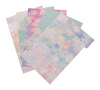 HEMOTON A5 Discbound Binder Divider 5 Sheets Paper Classification Tabs for Quick Reference Notebook Supplies Office Cherry Blossom Patches