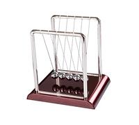 HEMOTON Abs Newton Pendulum Ball Decorative Ornament for Desk Silver | Contemporary Eye-catching Desktop Motion Piece, Demonstrates Pendulum Action, Office Ornament for Home Use