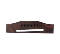 HEMOTON Acoustic Guitar Bridge for Folk and Type Guitars, Rosewood Material with Bone Slotted Saddle, Fitting and Pre-drilled for Easy DIY and Performance Replacement