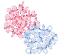 HEMOTON Acrylic Baby Shower Pacifiers for Newborns Mini Dummies Favors for Baby Showers 100Pcs