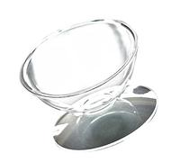 HEMOTON Acrylic Elevated Cat and Dog Feeder Bowl Pet Supply for Comfortable Eating Posture in White