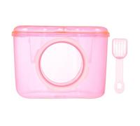 HEMOTON Acrylic Hamster Bathroom Sand Bath Container Durable and Easy to Clean Bathtub for Pets for Hamsters Chinchillas and Gerbils with Breathable Design for Observation