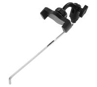 HEMOTON Adjustable Saxophone Phone Holder for Alto and Tenor Sax, Ergonomic Black Plastic and Stainless Steel Lyre Clip with Stable Phone Positioning and Horizontal Vertical Screen