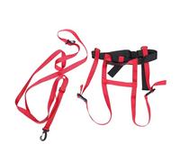 HEMOTON Adjustable Skiing Traction Strap for Professional Ski Harness with Shockproof Leash Safety Training Harness for Learning Skiing and Skating Red Chest Strap for Balance and Fall