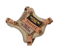 HEMOTON Adjustable Tactical Cat Harness with Metal D-ring Escape Vest for Small Pets Quick Wear Buckle Design Comfortable Padded Walking Harness and Leash for Hiking Khaki