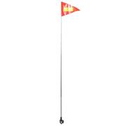 HEMOTON Adjustable Telescopic Stainless Steel Wheelchair Safety Flag with Reflective Triangle Banner Quick Clamp Attachment Scooter Mobility Devices and Bike Visibility