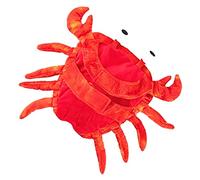 HEMOTON Adorable Crab Cosplay Costume for Pets Creative Dog Clothes Orange S Durable Comfortable Design for Daily Wear Parties and Halloween Unique Pet Supplies