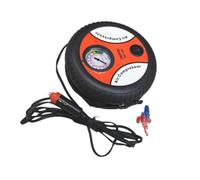 HEMOTON Air Compressor Tire Inflator 12V Compact Vehicle-Mounted Pump with 3 Air Nozzles Visible Scale Plastic and Metal