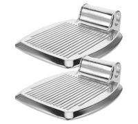 HEMOTON Aluminum Wheelchair Footrest 6.5 Inch Footplate Pair with 19Mm Hole for Elderly Mobility Scooter and Walker Replacement Parts