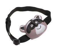 HEMOTON Animal Headlamp Raccoon Cartoon Plastic Head Light for Outdoor Camping Walking Running Safety Lightweight Head Mounted Torch