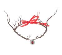 HEMOTON Artificial Branch Crown Headband with Ribbon, Plastic Resin Fabric, Light Weight, Comfortable, Will Not Deform, for Women, Photo Prop