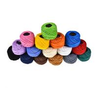 HEMOTON Artificial Cotton Embroidery Thread Colourful Floss for DIY Embroidery with Good Touch Feeling Random Color for Cross Stitch and Hand Sewing for Craft Projects and Celebrations