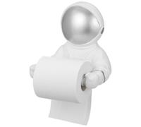 HEMOTON Astronaut and Easy to Clean Surface Toilet Paper Holder with Stable Base Resin Creative and Playful Tissue Storage Solution for Living Room or Home Decor