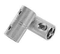 HEMOTON Audio Wire Butt Connectors 2 Pcs for Extending and Joining Cut Wires 1/0 Gauge Brass Silver Finish Suitable for Car Audio Wiring
