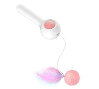 HEMOTON Automatic Retractable Cat Teaser Stick, Interactive Pet Teasing Toy Gravity Sensor, Sturdy Cat Teasing Wand for Indoor Kitten Play