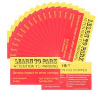 HEMOTON Bad Parking Cards Effective Reminder with Humorous Design 100pcs Red Paper and Convenient to Use for Private Vehicles in Community Parking Areas