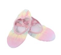 HEMOTON Ballet Shoes for Soft Sole Breathable Dance Slippers Flexible Slip Ballet Flats for Preschoolers Yoga and Dance Practice Pink