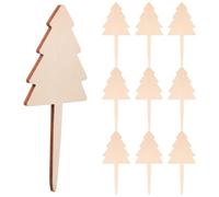 HEMOTON Bamboo Plant Labels for Easy Identification 10 Pcs with Tree Shape Design, Wooden Garden Markers Versatile Plant Tags for Outdoor Gardens, Suitable for Flowers, Herbs,
