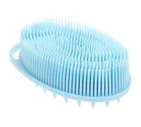 HEMOTON Bath Brush Silicone Dual-Sided Shower Body Cleaning Brush with Hook for Gentle Exfoliating and Easy to Clean, for Daily Cleaning Use and Sensory Massage
