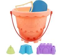 HEMOTON Beach Set - Rose Castle Sand Bucket with Random Colored Small Accessories, Outdoor Playing Sand for Beach and Sandbox Fun Random Color