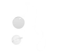 HEMOTON Betta Tank Mirror Floating Acrylic Double-sided 4cm for Betta Fish Training with Ball and Line Aquarium Decoration Supplies
