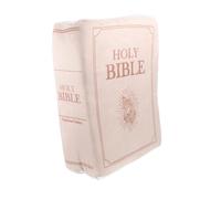 HEMOTON Bible Plush Throw Cushion Book Shape Pillow Soft Plush Material Storytelling Decor Small Bible Toy 33cm x 22.3cm