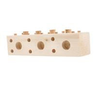 HEMOTON Bird Wooden Block Chewing for Parrots Interactive Training Stand for Small Birds Enhances Intelligence Physical Activity for Chewing Playing