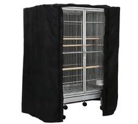 HEMOTON Birdcage Cover Breathable Cage Shading Cloth Sleep Helper Accessory for Pet Birds Black 47x35x24 Inch