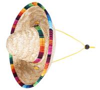 HEMOTON Braid Sun Hat Breathable Adjustable for Summer Outdoor Use Mexican Style Hat String for Decoration for Sunny Days