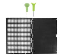 HEMOTON Braille Writing Board with Braille Stylus Plastic 27 Lines 30 Cells Thickened Design Black for Classroom Notes and Public Libraries Back to School Party