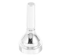 HEMOTON Brass Cornet Mouthpiece Silver-plated B♭ Short Model, Standard 4b Metal Replacement for Beginner Cornet Players, Musical Instrument Accessory for Brass Instruments