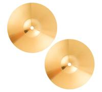HEMOTON Brass Drum Cymbals Professional Musical Instrument Accessory for Drum Kit 2pcs Golden Finish