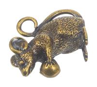 HEMOTON Brass Rat Charm Jewelry Making Pendant for DIY Keychain Bag | Lightweight Rust-resistant Brass, Coffee Finish, Fine Craftsmanship, for Zodiac Mouse Ornament and Craft Use