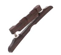 HEMOTON Bridge Lightweight with Saddle Coffee Wood for Archtop Jazz Guitar Guitar Bridge with Bone Saddles Portable Installation Single Coil Pickup Compatible