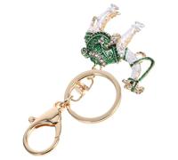 HEMOTON Camel Keychain Rhinestone Zinc Alloy Stylish Creative Bag Pendant Portable Hanging Ornament for Women Daily Use Lifelike Green Accessory