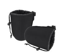 HEMOTON Camera Lens Case Bag 2PCS Neoprene Thermal Insulated Flexible Cover for DSLR Lens Protection Black