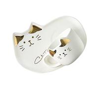HEMOTON Cat Mug Cute Ceramic Coffee Cup with Lovely lid Tray,Morning Cup Tea Milk Christmas Mug 200ML White