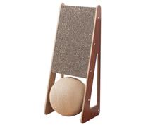 HEMOTON Cat Scratching Ball Sisal Board Sturdy Scratch-resisting Kitten Accessory Small Size Indoor Floor Cat Scratcher