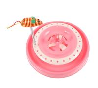 HEMOTON Cat Spring Turntable Interactive Track for Indoor Cats and Kittens Fun Predatory Play Amusement Plate for Physical Development and Boredom Relief