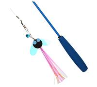 HEMOTON Cat Training Interactive Kitten Teaser for Indoor Cats Durable Lightweight Portable with Sparkly Insect Strengthen Bond with Your Pet