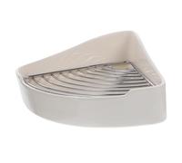 HEMOTON Ceramic Bunny Litter Box Triangle Potty for Small Pets Design with Easy-clean Mesh Toilet for Rabbits Chinchillas Guinea Pigs Safe Edges to Prevent Scratches