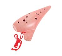 HEMOTON Ceramic Ocarina Alto C Flute for Beginners Wind Instrument with Educational Book and Carry Bag for Practice Classroom Teaching and Small Performances