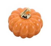 HEMOTON Ceramic Pumpkin Decor Small Faux Pumpkin Figurine with Modern Sl esign for Dining Tables and Living Space, Tasteful Thanksgiving Table Centerpiece and Halloween Harvest