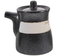 Hemoton Ceramic Seasoning Bottle Pottery Japanese Ceramic Soy Sauce Vinegar Grease Pot Cooking Olive Oil Dispenser Sushi Sauce Container for Kitchen Cooking 160ml