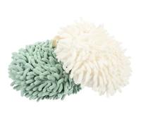 HEMOTON Chenille Hand Towels with Super Absorbent Thick Material 2pcs Hanging Multi-Purpose and Easy to Clean, Suitable for Bathroom Or Can Be Hung on Door Handle