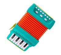 HEMOTON Children's Accordion Musical Instrument with Cartoon Fun Appearance, Plastic Material, for Early Education and Music Enlightenment, Kids Accordion for Learning and Performance