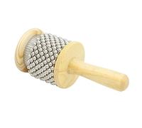 HEMOTON Children's Musical Instrument Preschool Teaching Tool Dia. 2.5'' Wooden Cabasa Shaker Percussion Comfortable to Hold (s)